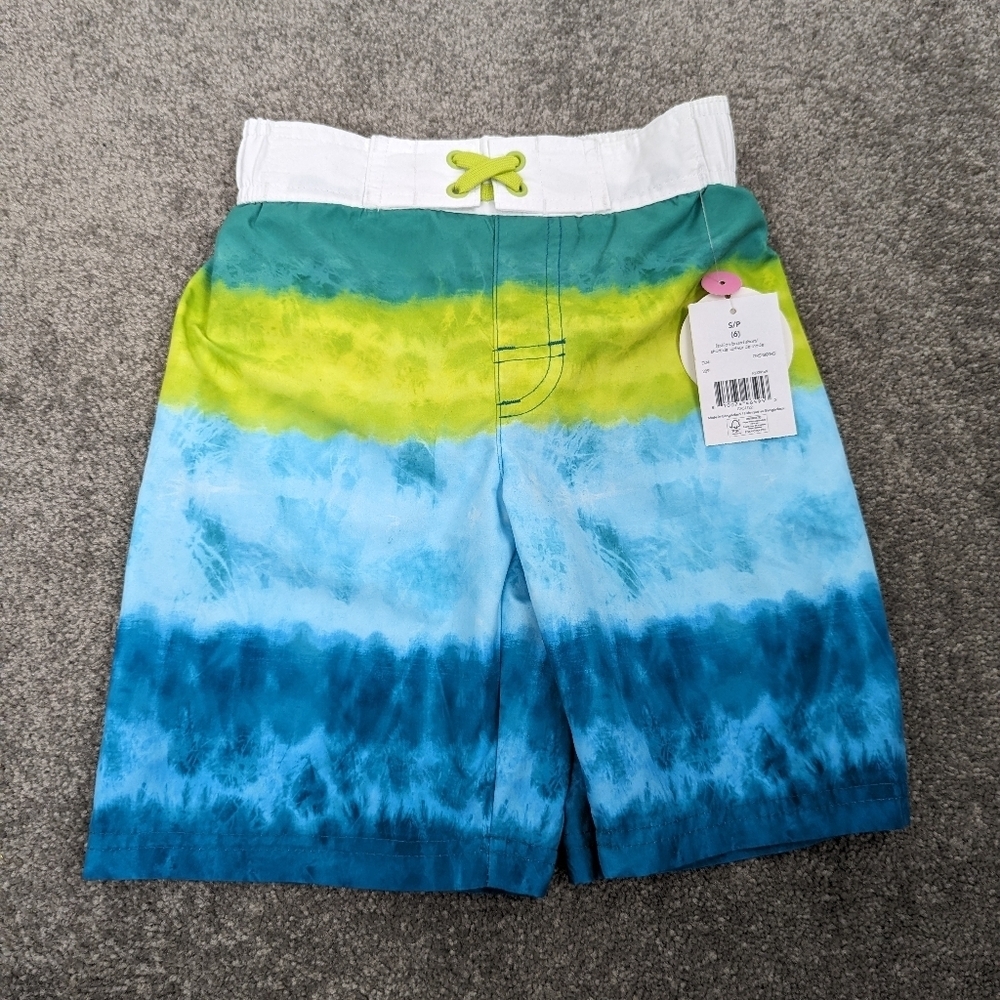 George Boy's Swim Trunks Shorts Size 6 Youth Small Abstract Print NEW